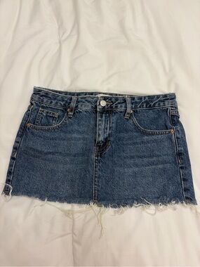 Pacsun low rise denim mini skirt